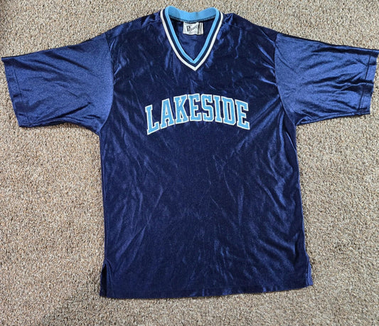 Vintage POWERS Athletic Shirt LAKESIDE Made In USA