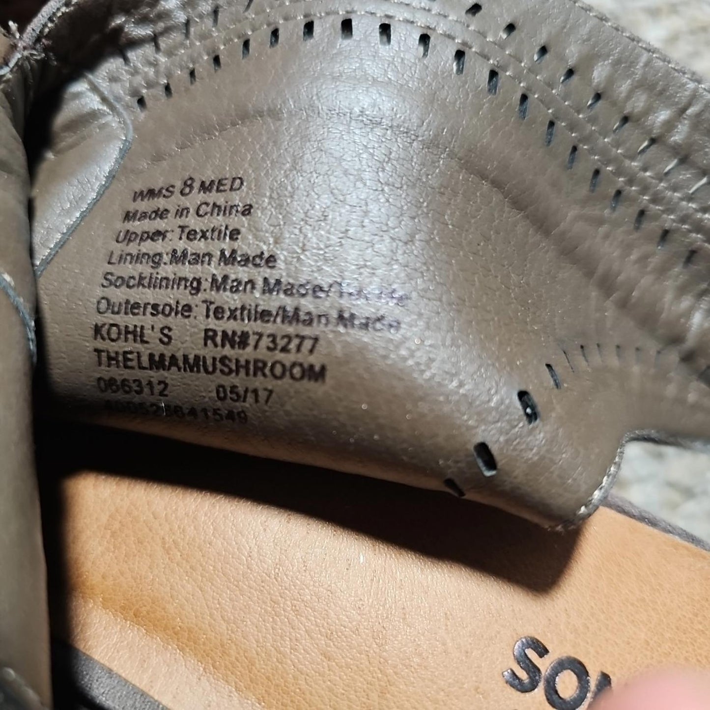 Sonoma Kohls Thelma Mushroom Sz 8 NWT shoes