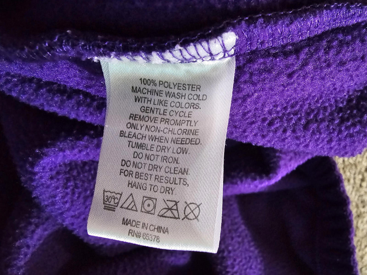 St Matthews Mustangs full zip purple fleece Augusta Large