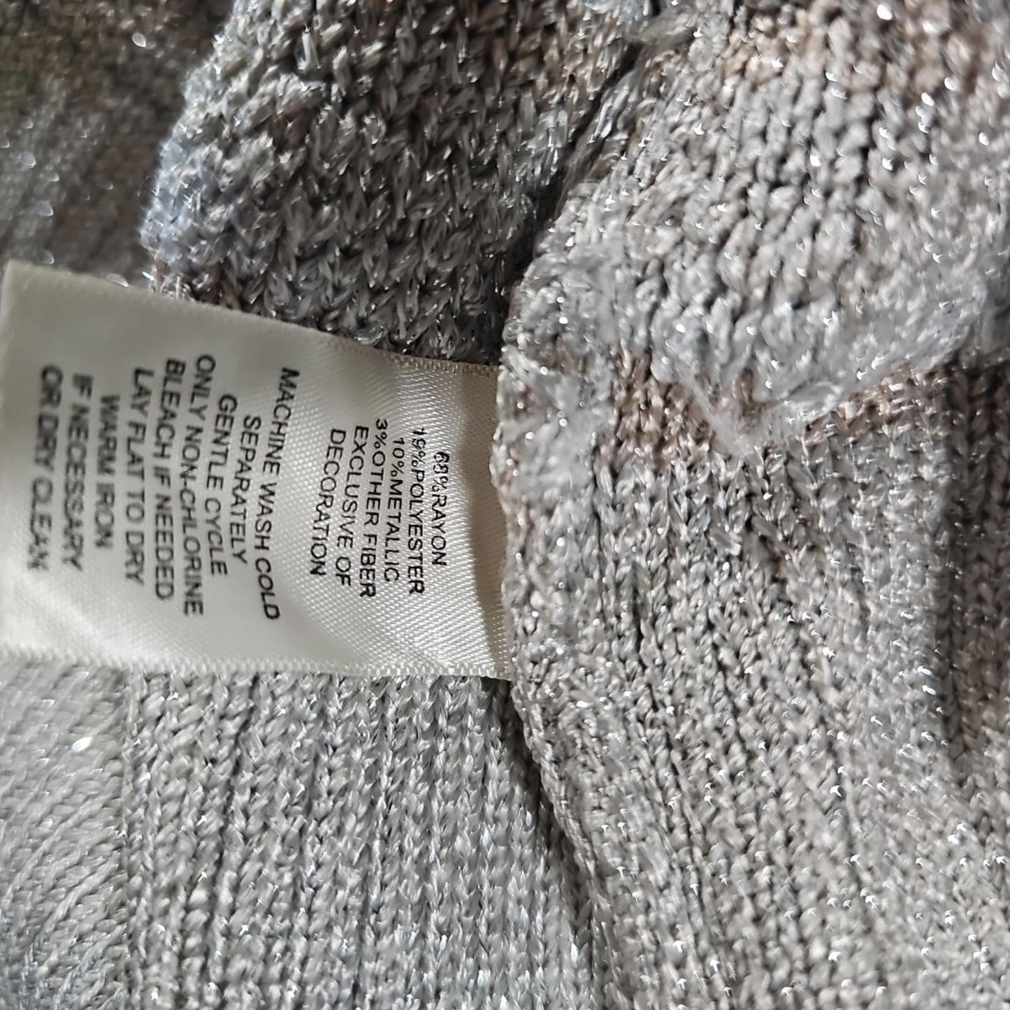 White House Black Market M Shimmery Glitter Cardigan