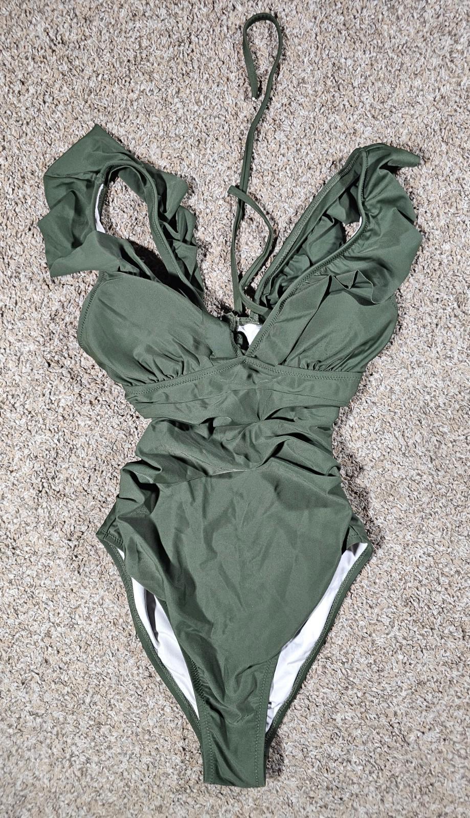 Green One Piece Swimsuit No Size