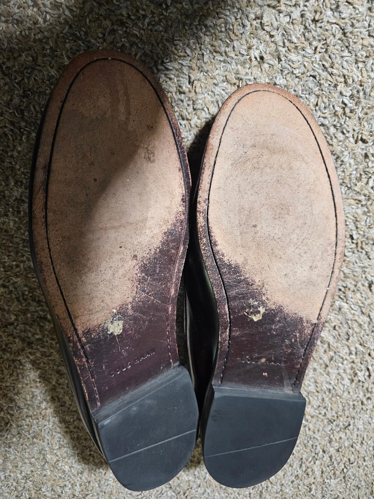 Cole Haan 03504 Burgundy Leather Slip-On Dress Loafers 14D