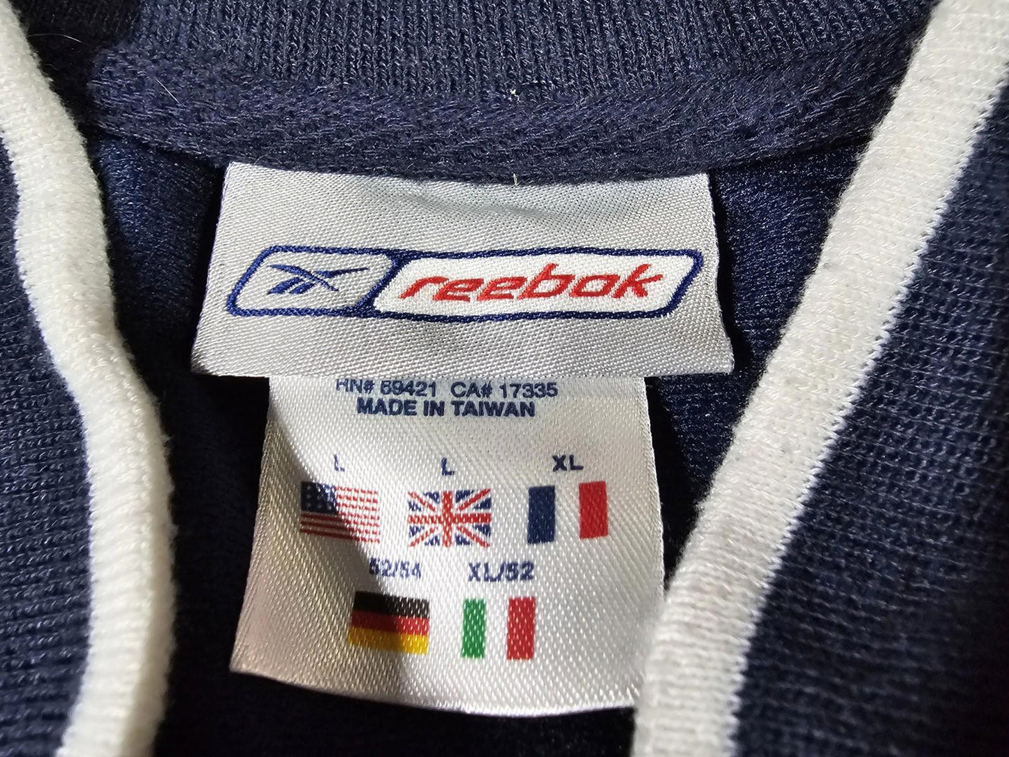 Reebok Large Fullzip Sweatshirt Jacket Blue