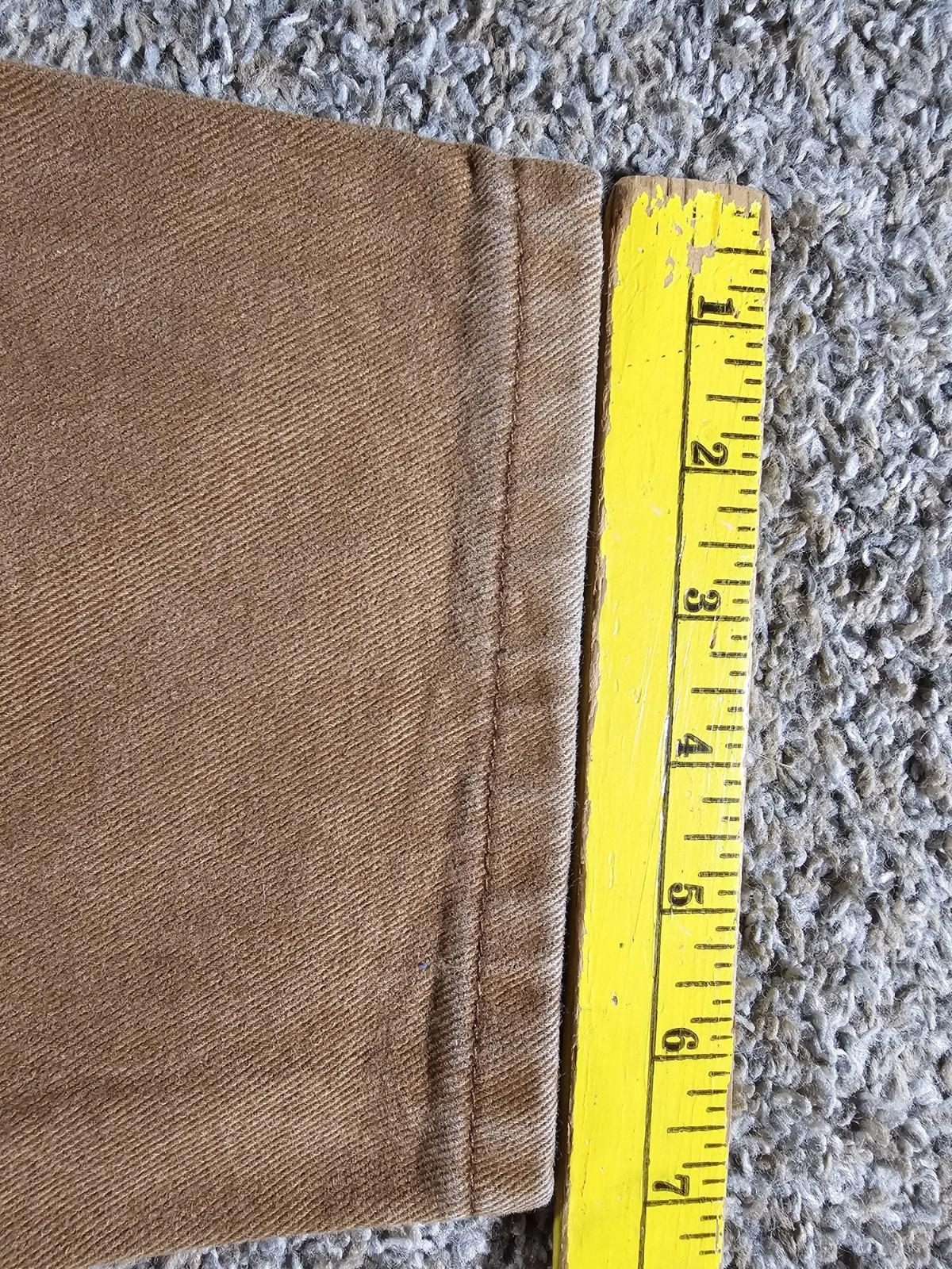 Lee Riveted Khaki Duck Canvas Denim Jeans Made In USA 18 REG