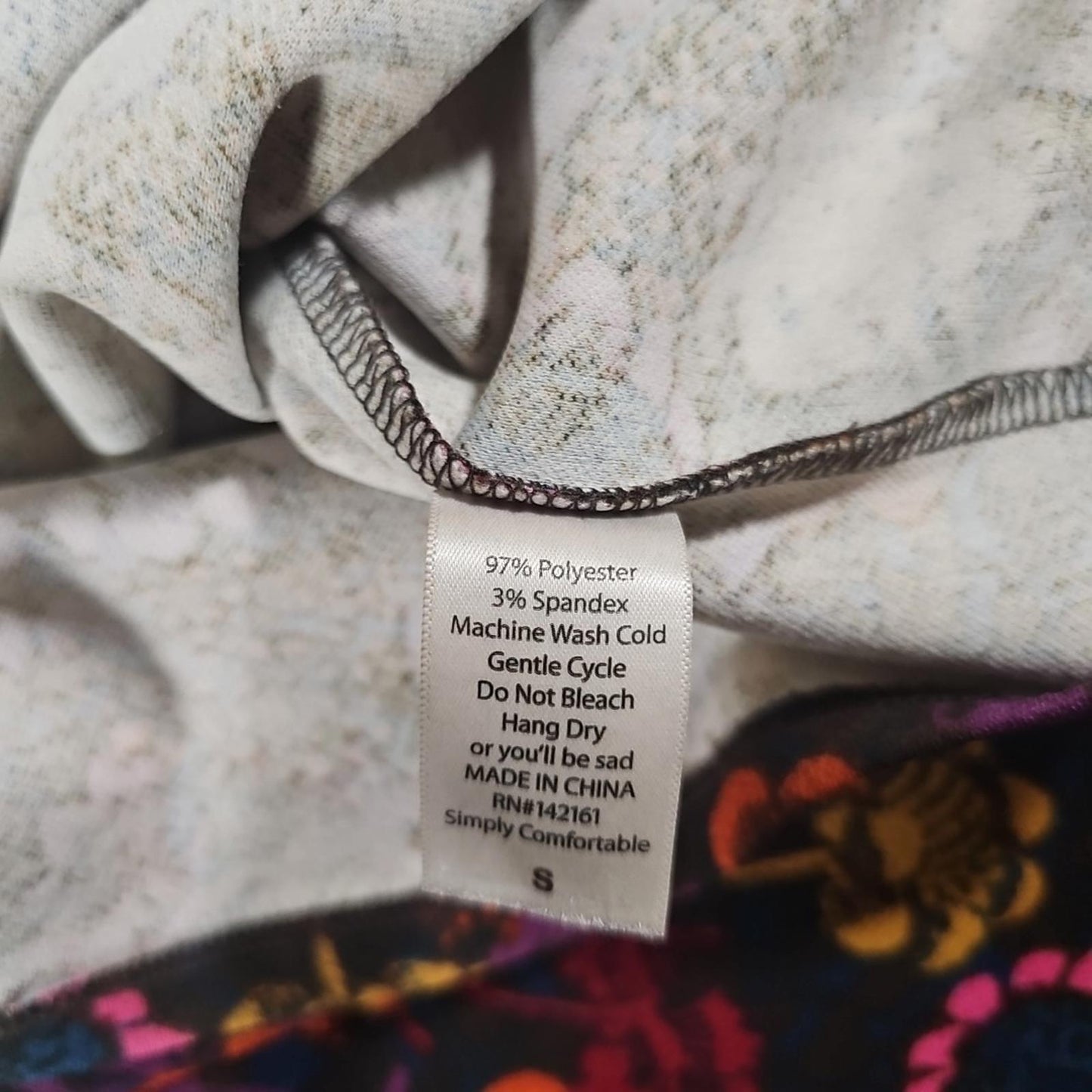 LuLaRoe Cassie Skirt Small Multicolor Floral Knee Length Unlined Pull On