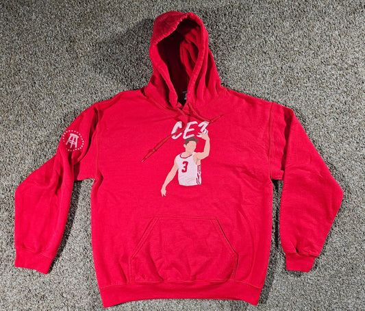 Barstool Sports CE3 Red Hoodie Gildan Heavy Sz M
