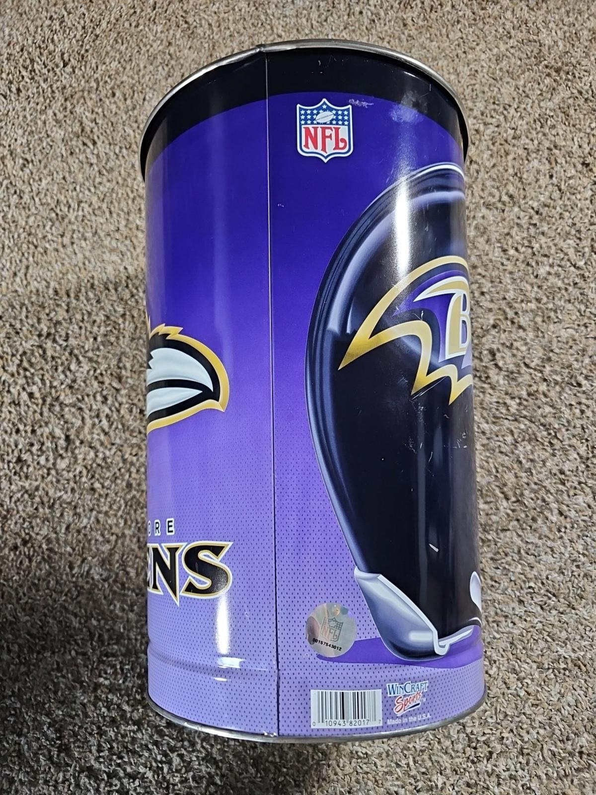 Baltimore Ravens Wincraft Sports USA NFL Metal Trash Can 15"