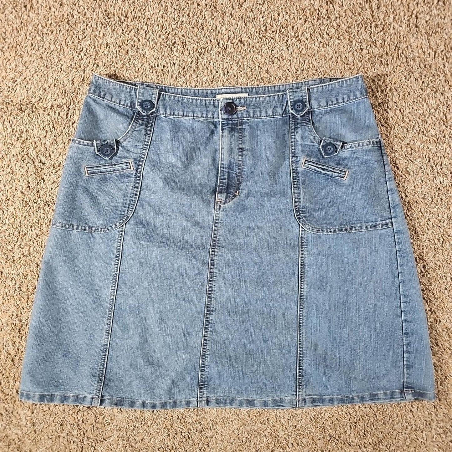 Cherokee Brand Sz 16 Denim Jean Skirt