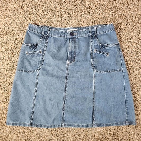 Cherokee Brand Sz 16 Denim Jean Skirt
