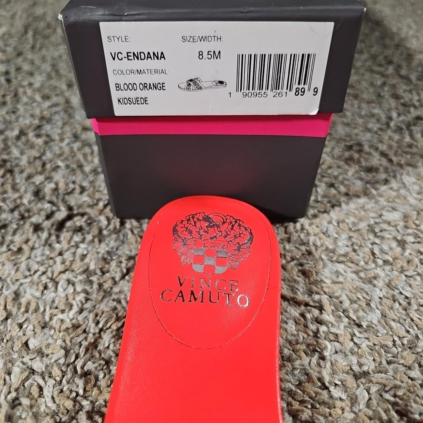 vince camuto vc-endana blood orange sandals 8.5M NIB