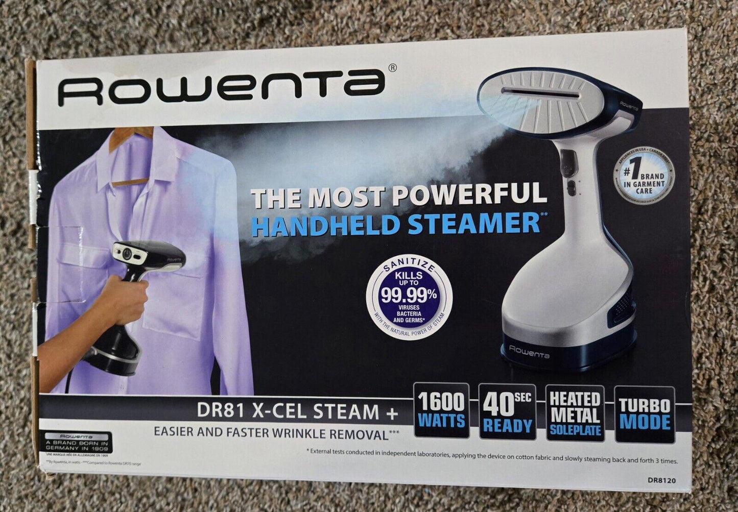 ROWENTA DR81 X-Cel Steam +1600watts  Handheld Steamer