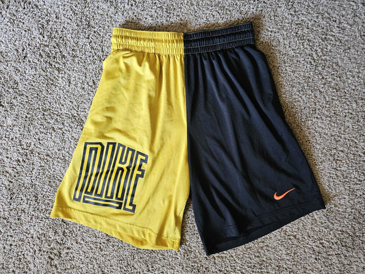 Nike Dri-Fit Basketball Shorts Sz M Drawstring Black Yellow