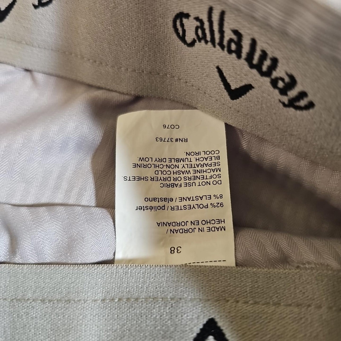 Callaway Golf Shorts 38 Heather Gray Silver Opti Dri Stretch