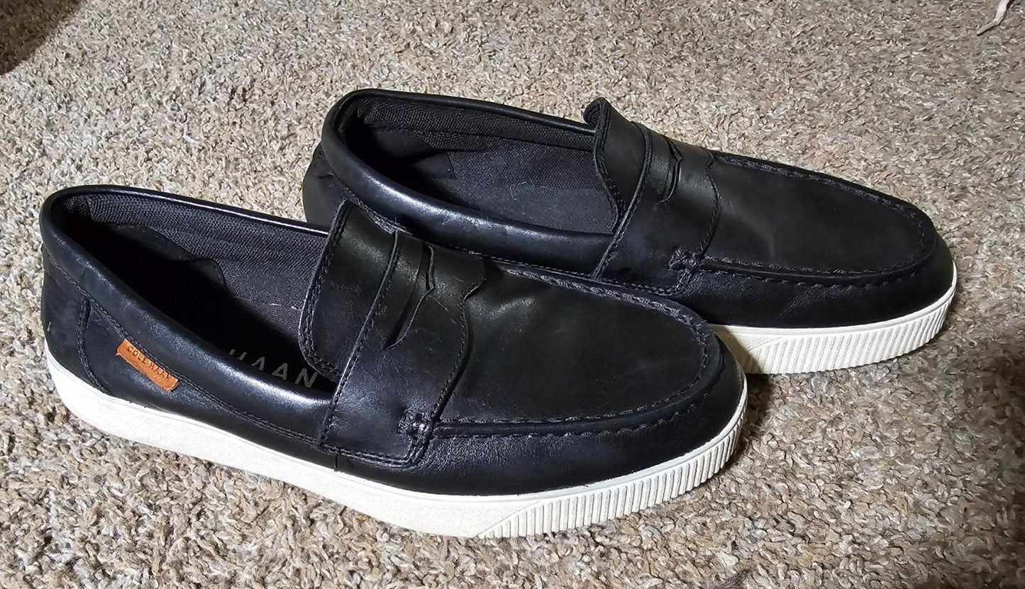 Cole Haan C33861 Mens Loafer Shoes 9M Black White