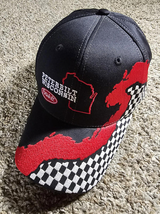 Peterbilt Wisconsin Nissun strapback hat Checkered Flag
