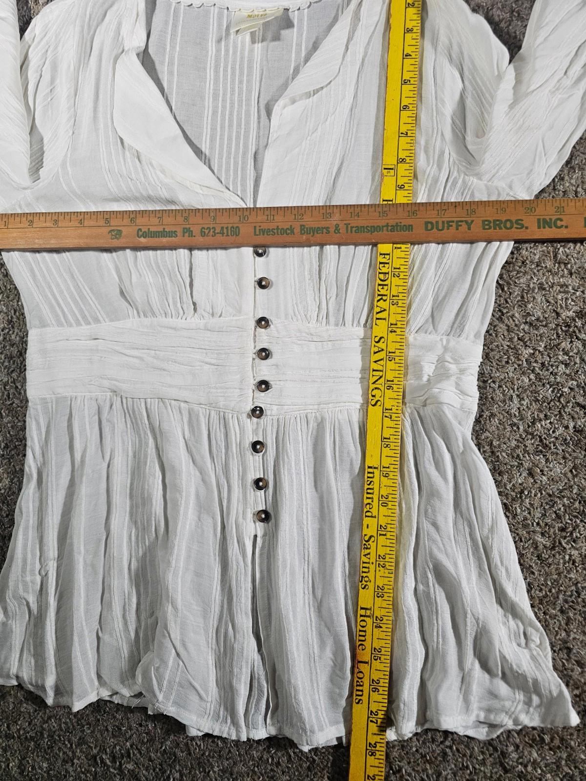 maeve anthropologie White Blouse US12