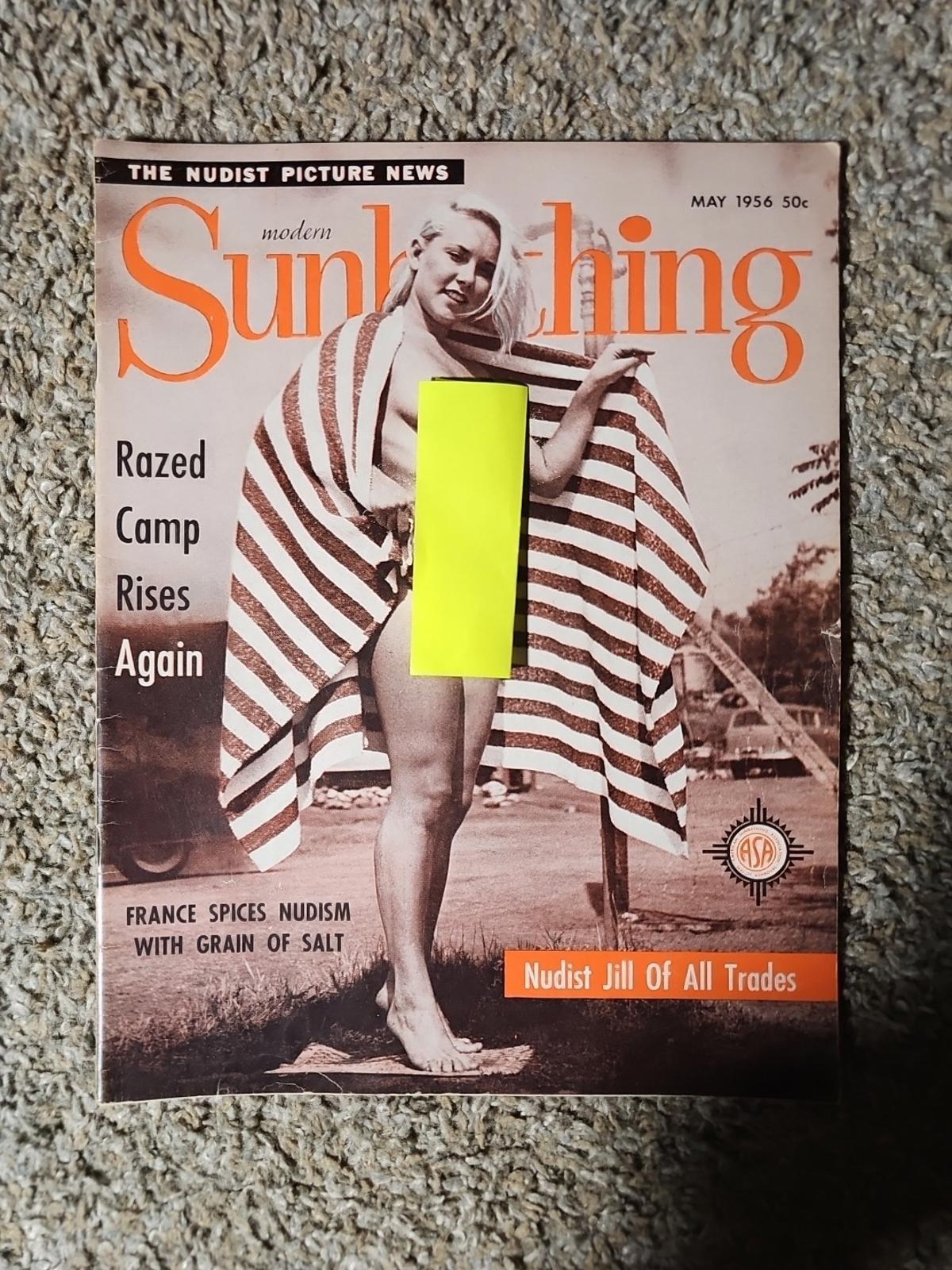Vintage modern sunbathing May 1956 magazine