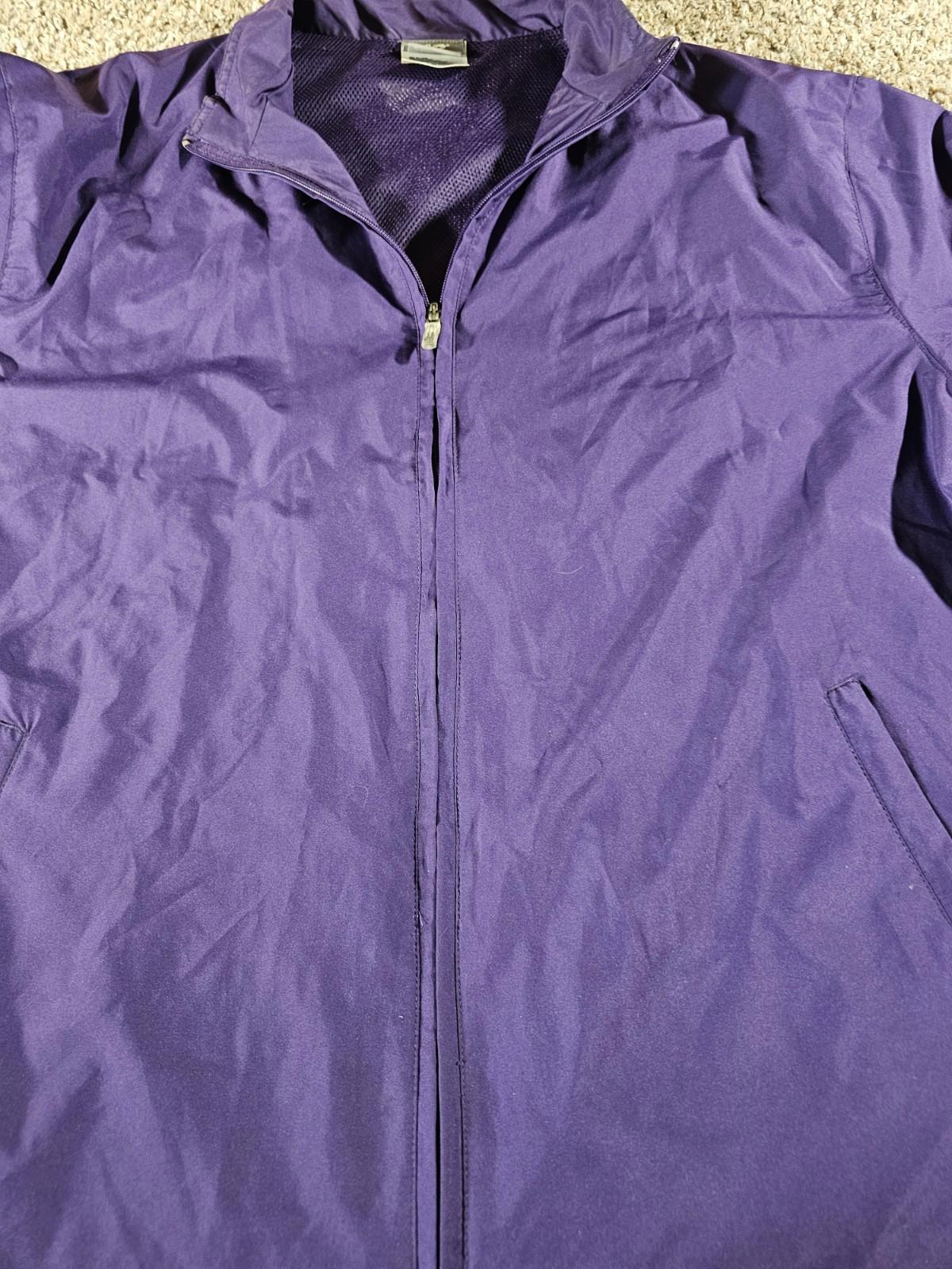 Full Zip Purple New Balance Jacket Vented Zip Pockets LARGE