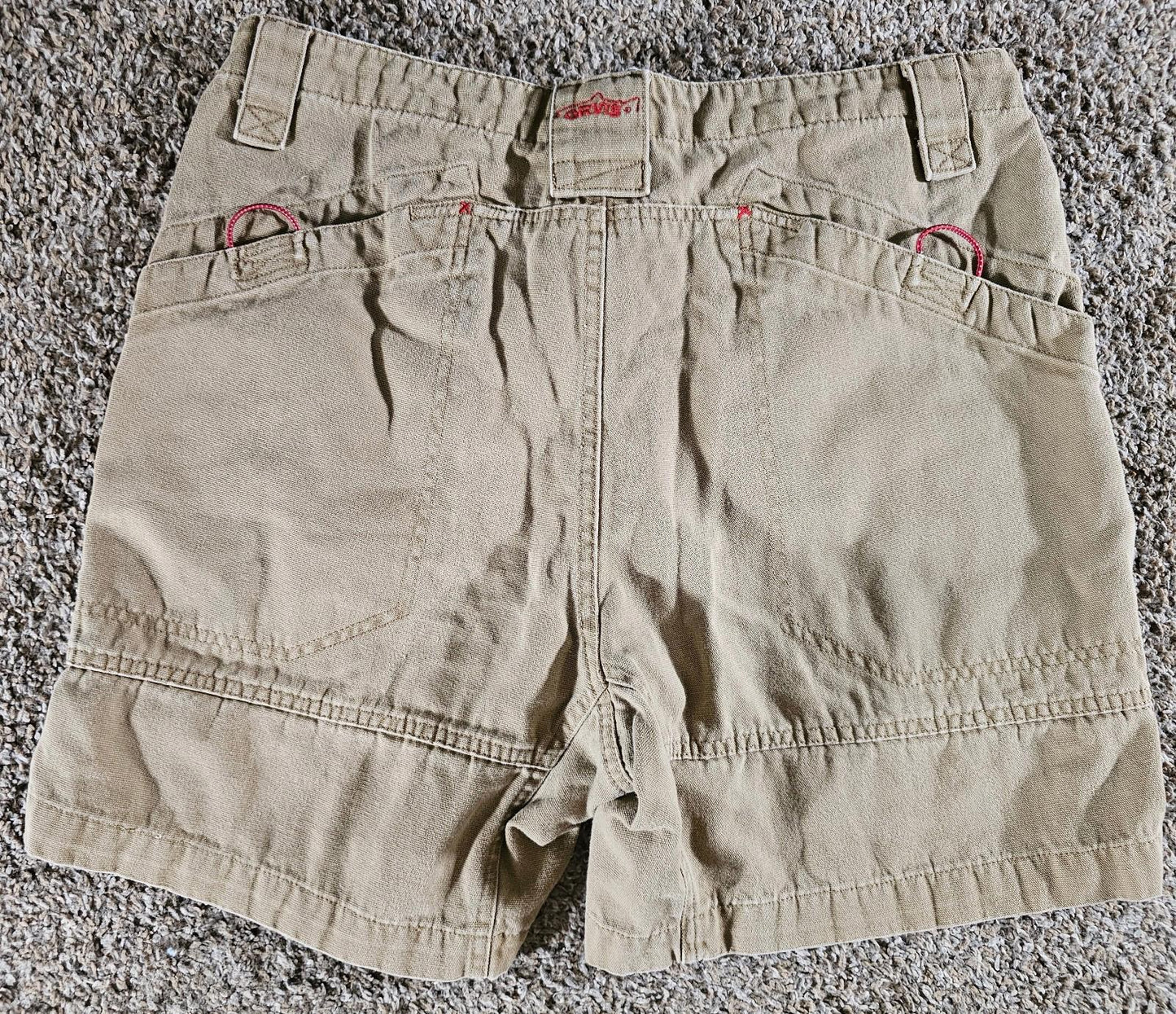 Orvis Trout Bum Duck Canvas Khaki Shorts Sz 34