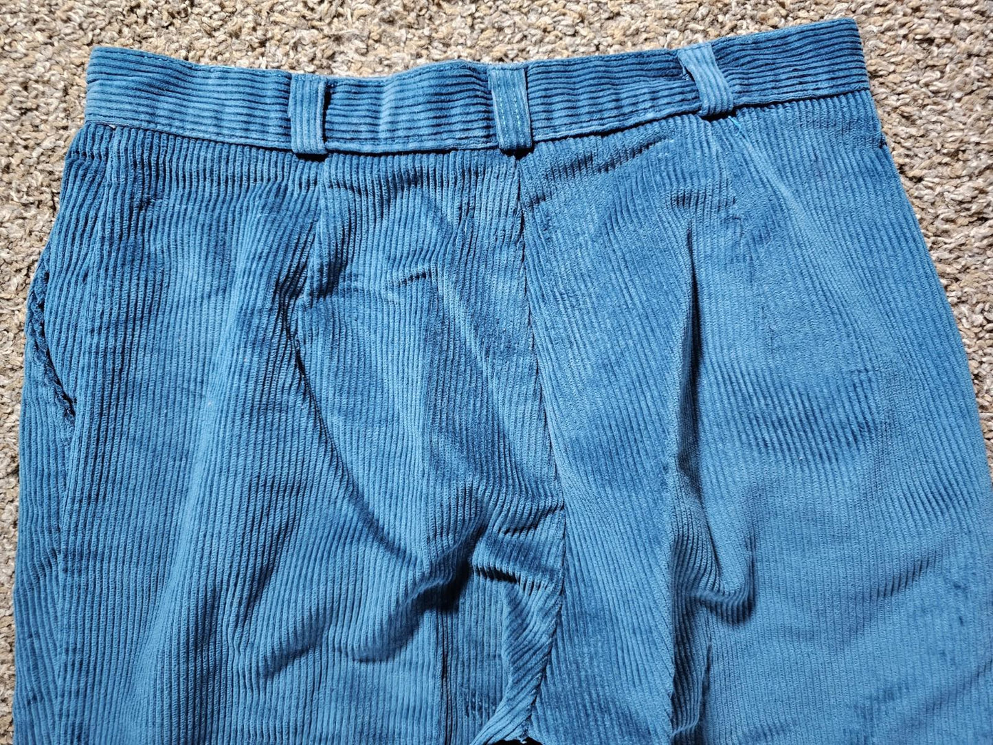 blue teal corduroy pants size 13-14 27x30