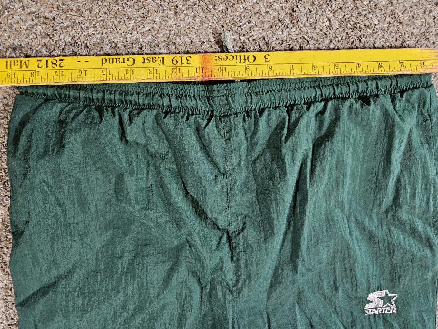 Starter Green Bay Packers Track Windbreaker Pants Ankle Zip