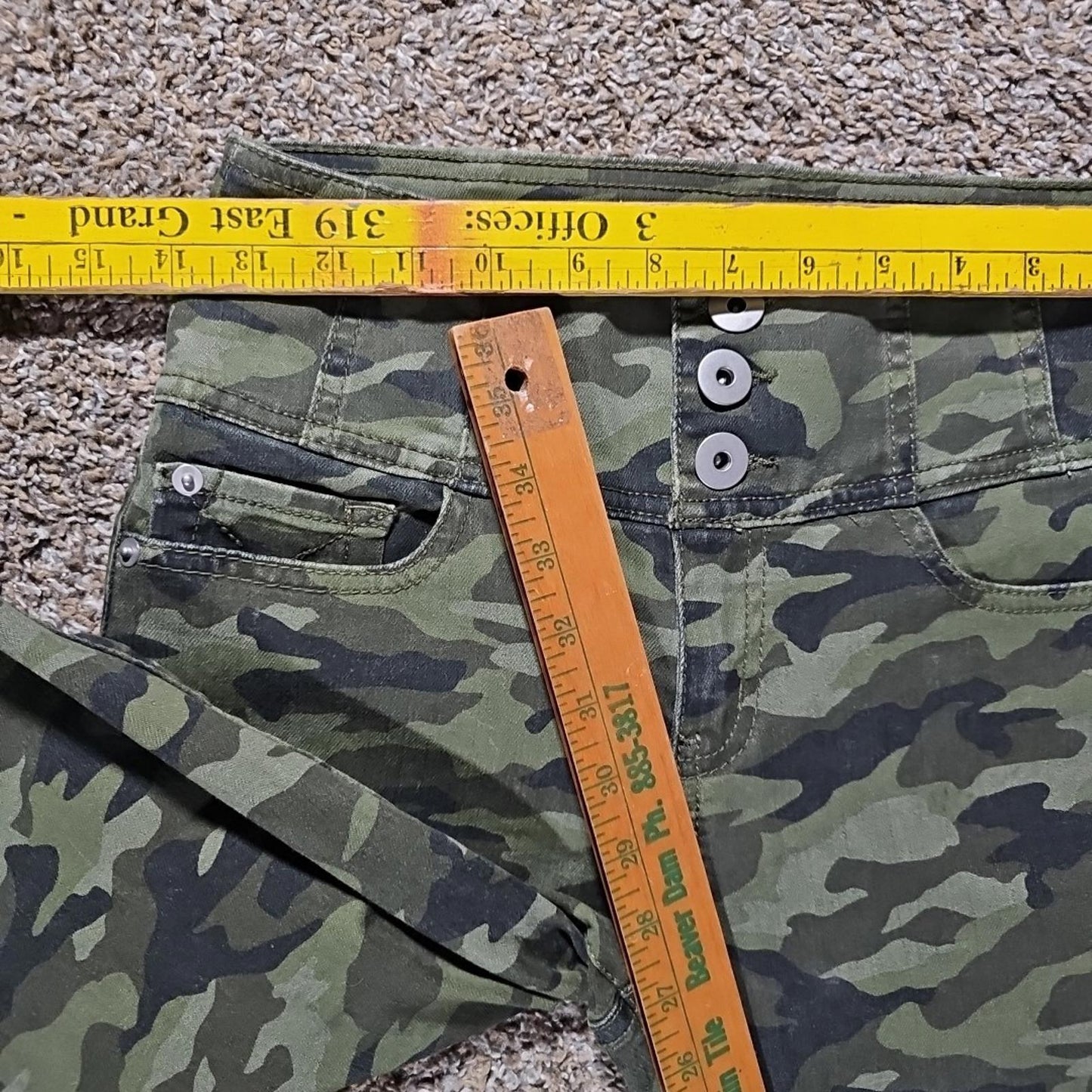 NOBO green camo highrise sculpting skinny jeans women/teen 7