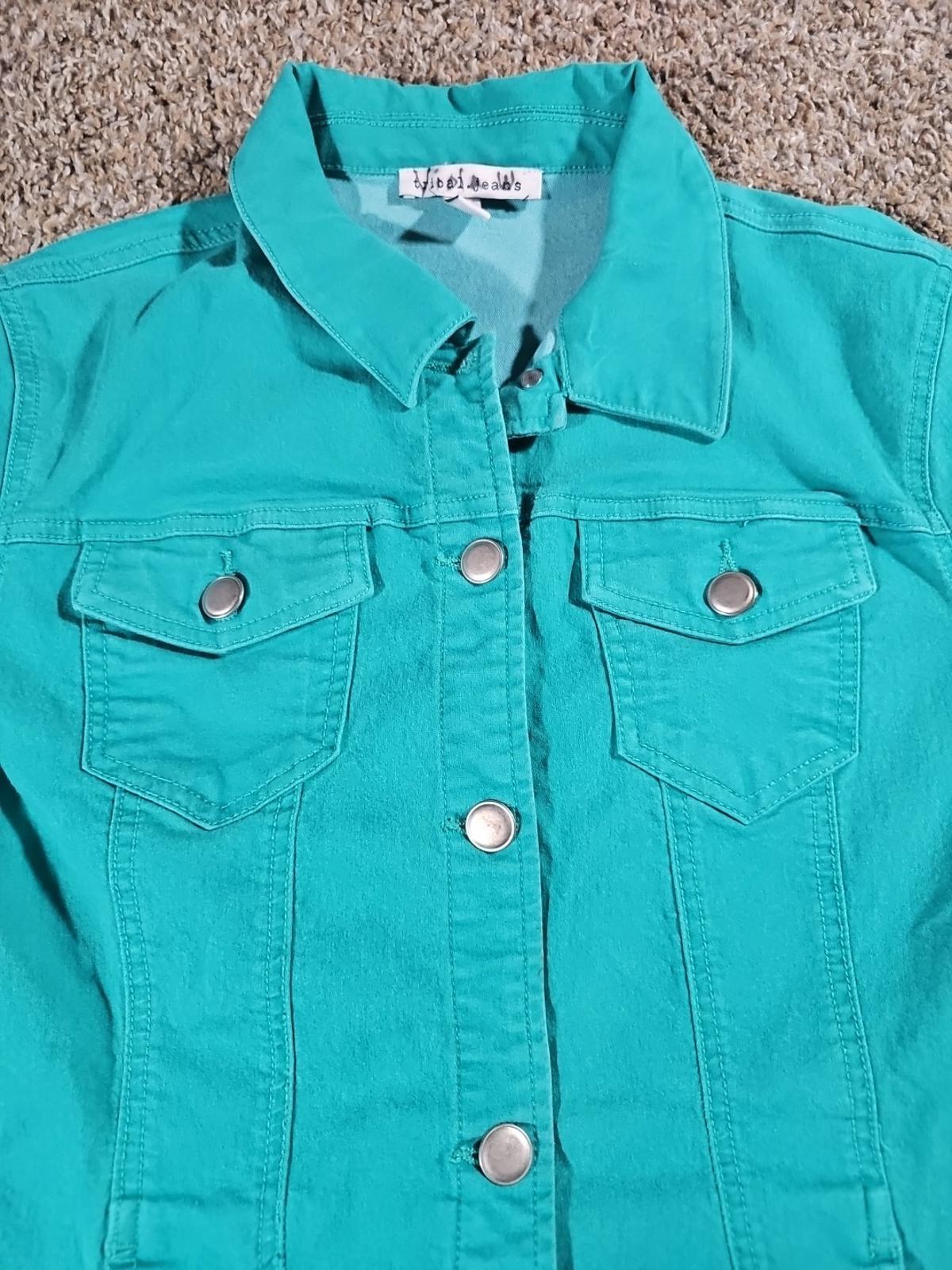 Tribal.Jeans Medium Turquoise Denim Jacket
