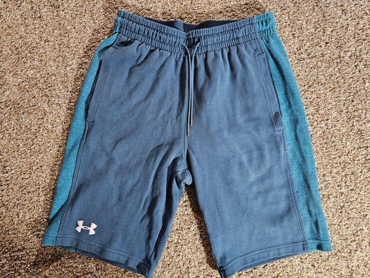 Under Armour Sweat Shorts Mens S Blue Gym Casual Drawstring