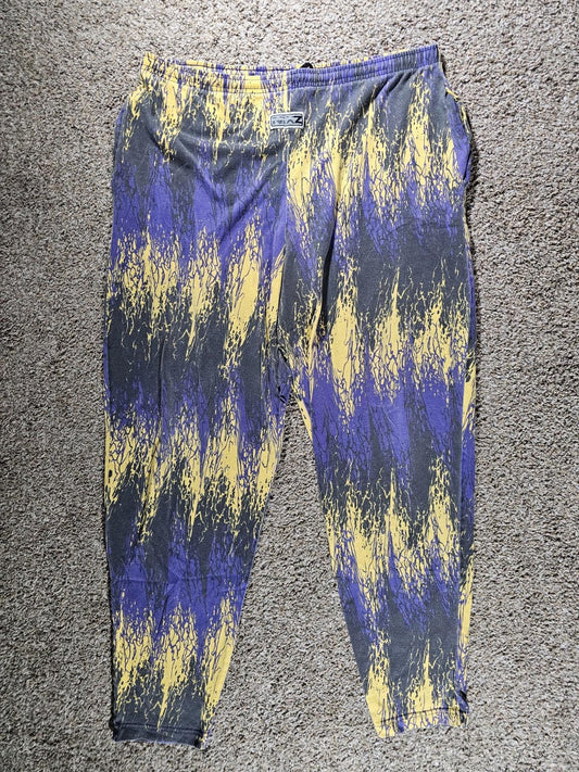 NIXZ Purple black yellow Lakers Colors lounge pants Large