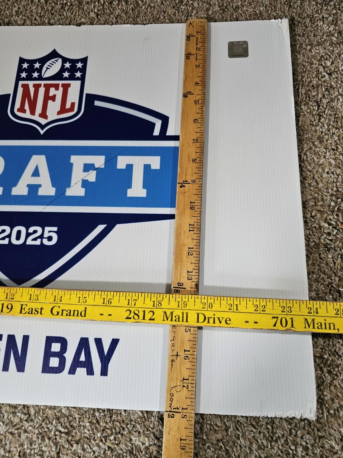 NFL Draft 2025 Green Bay Yard Sign Some Damage