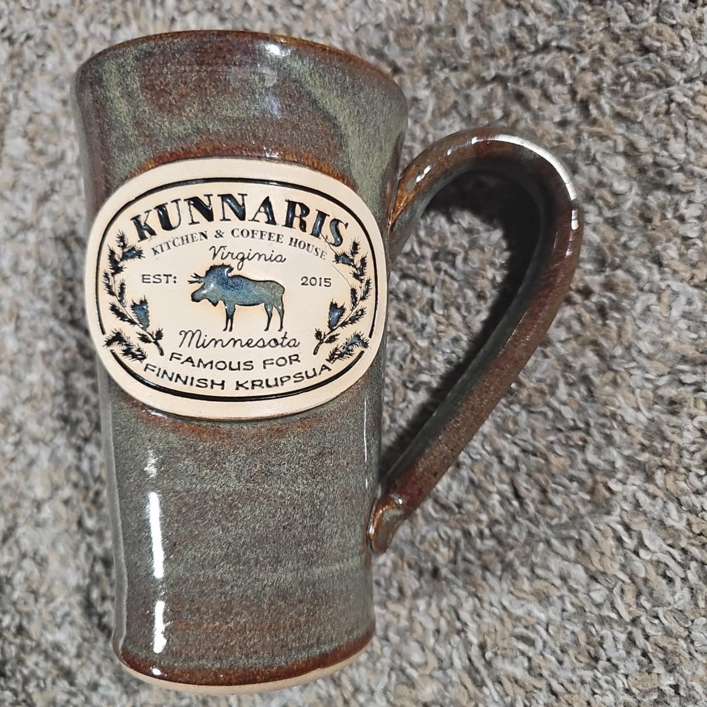 Kunnaris Finnish Krupsua Coffee House Handmade Cork Bottom Coffee Mug
