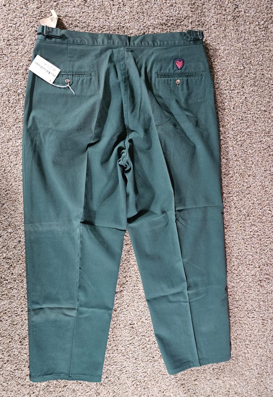 POLO Palm Desert Pants Green Pleated Pants NWT NWD