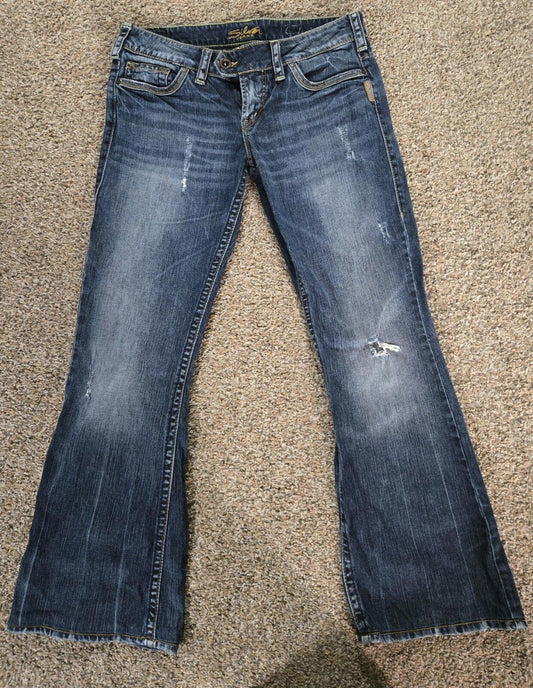 Womens Silver Tuesday Distressed Jean Size W29/31 *tailored*