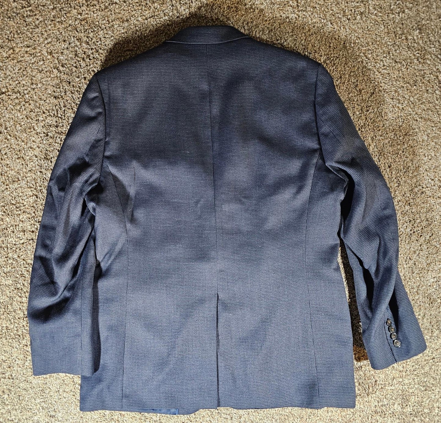 Chaps 44L Blue Houndstooth 2 Button Blazer