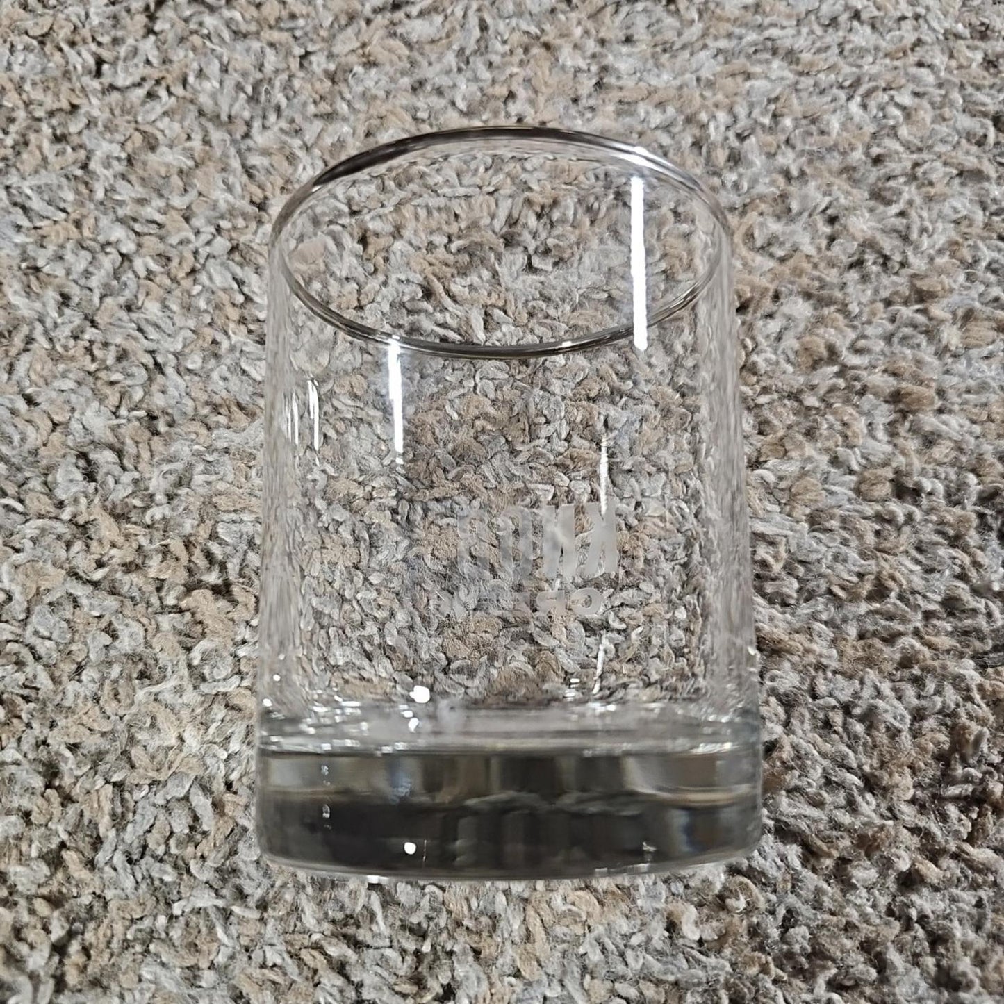 KNOB CREEK DISTILLERY Bourbon Whiskey 3.5" Rocks Glasses Silver Rim