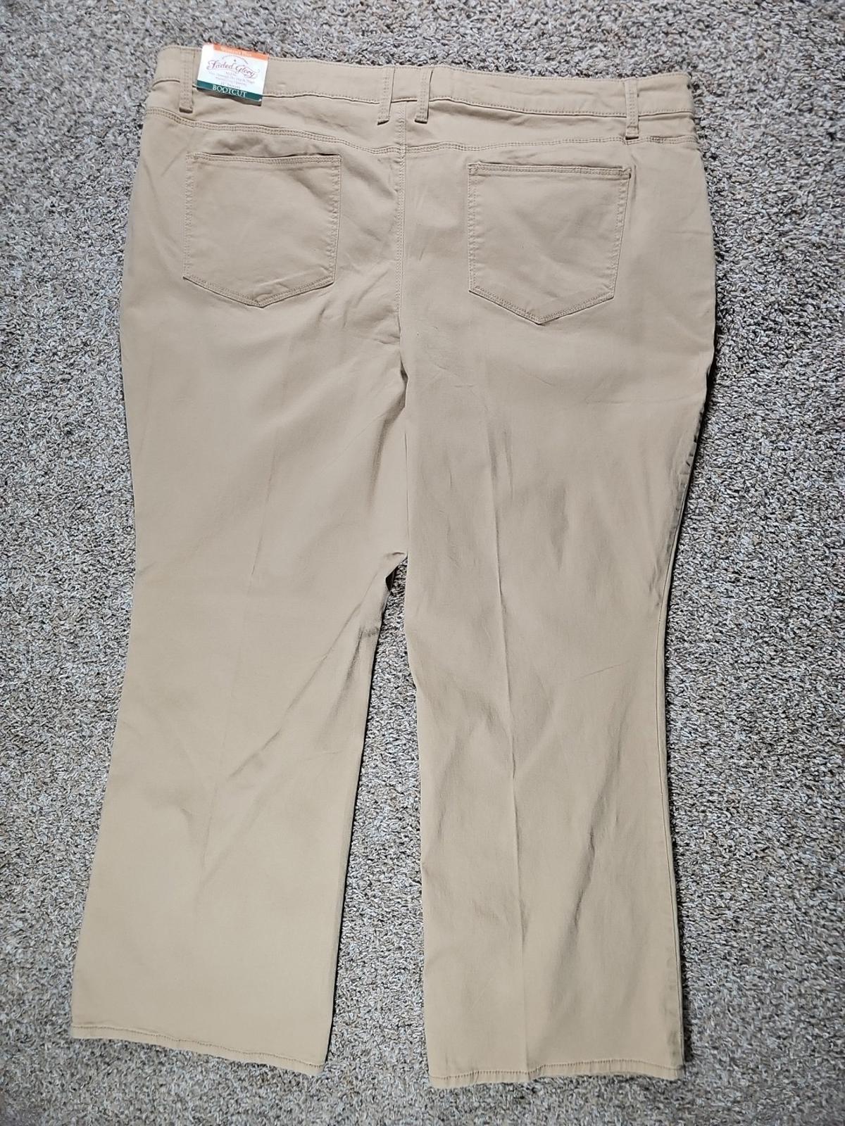 Faded Glory 26W NWT Khaki Bootcut Denim Midrise Jeans