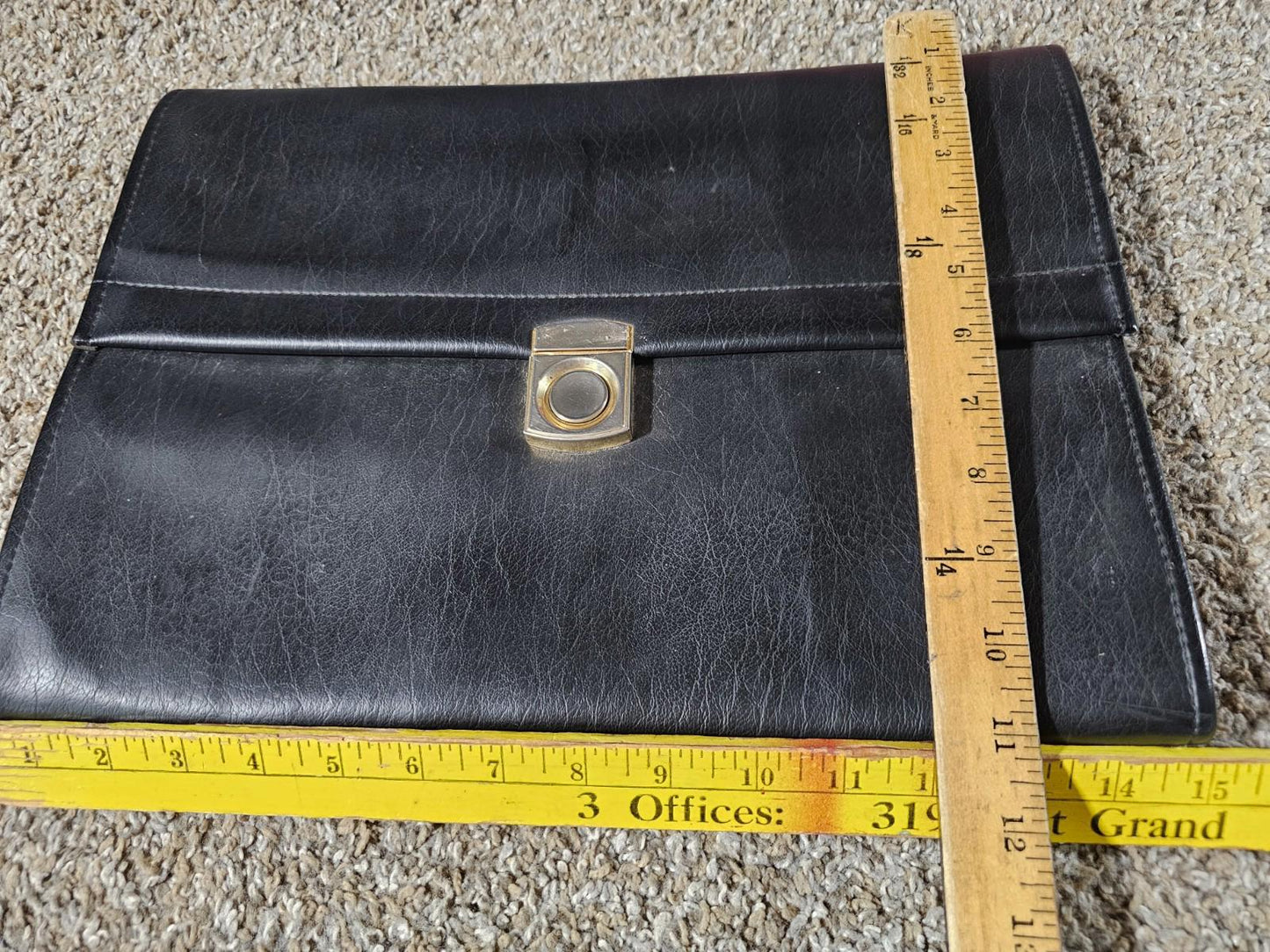 Mallette leather brief portfolio folder Made In France