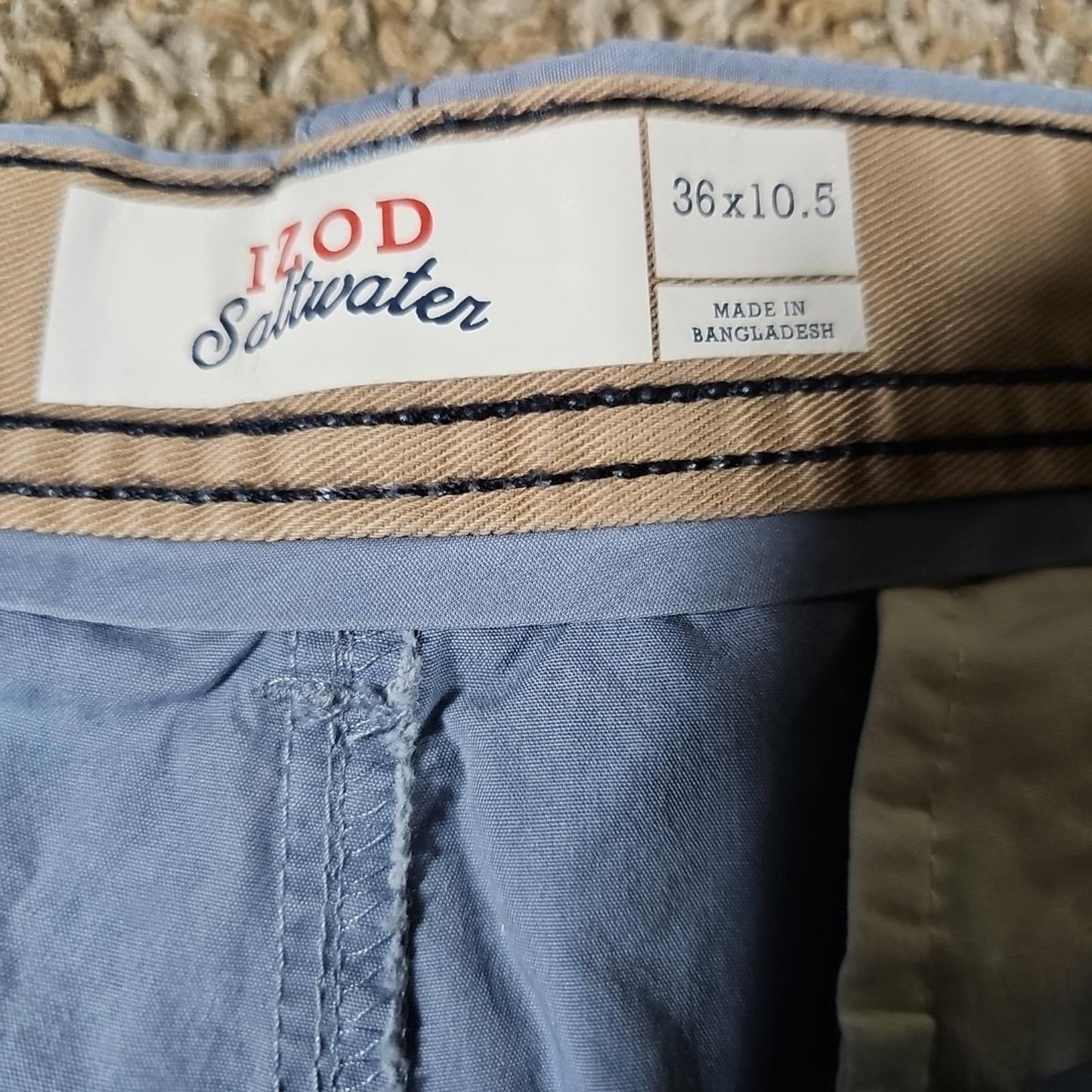 IZOD Saltwater 36x10.5 Blue Shorts