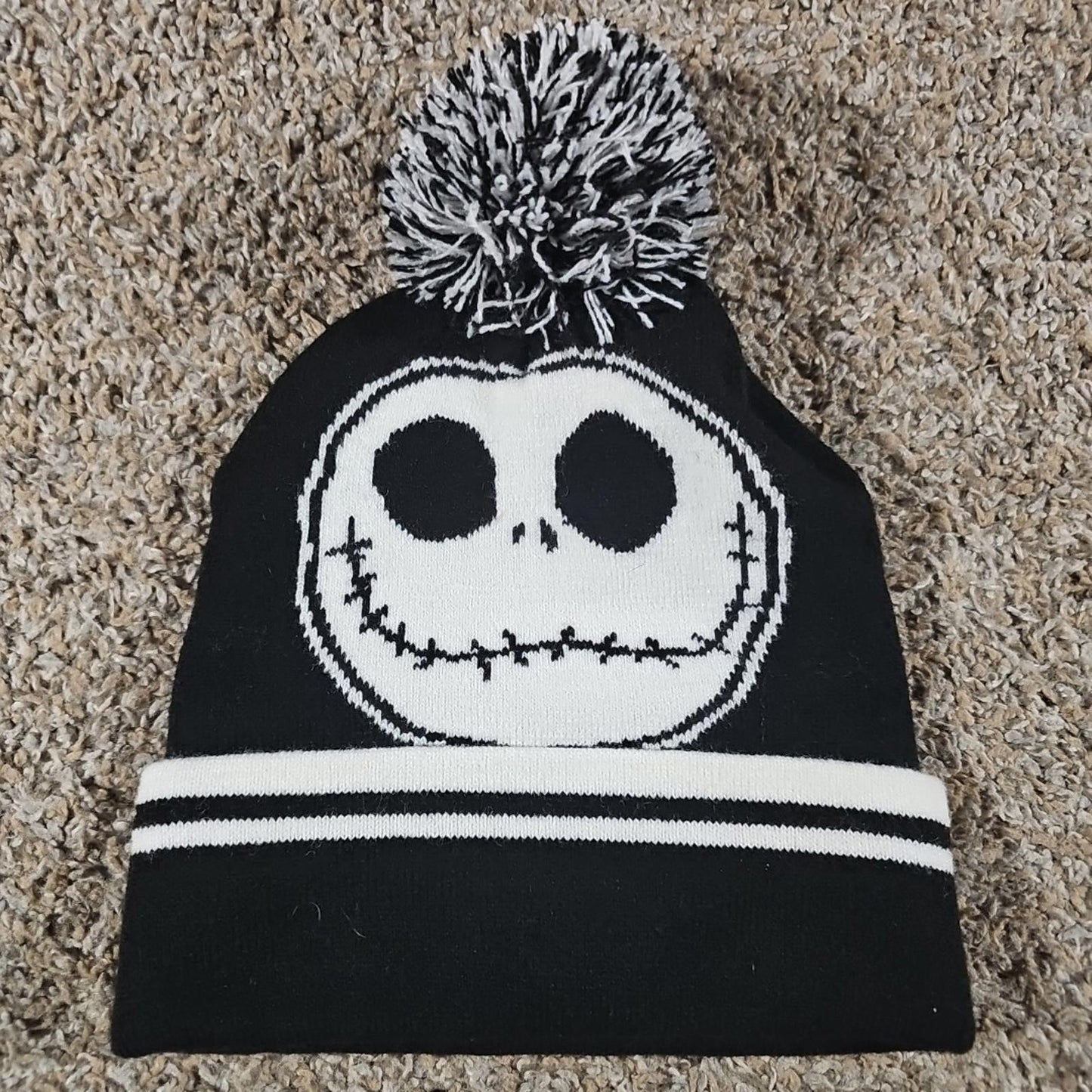 Nightmare Before Christmas Jack Skellington Hat Beanie Pom