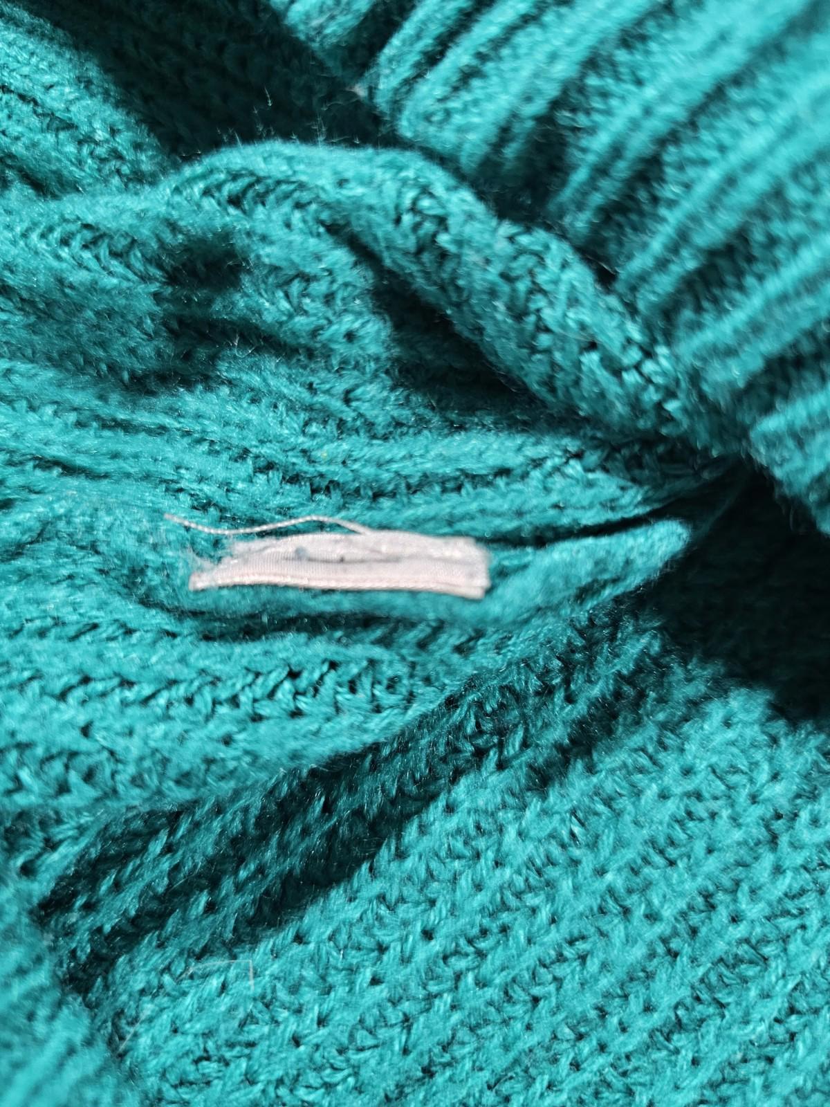 Turquoise Green No Brand No Size Cable Knit Sweater
