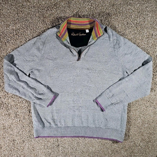 Robert Graham Knowledge Wisdom Truth XL 1/4 zip Sweater