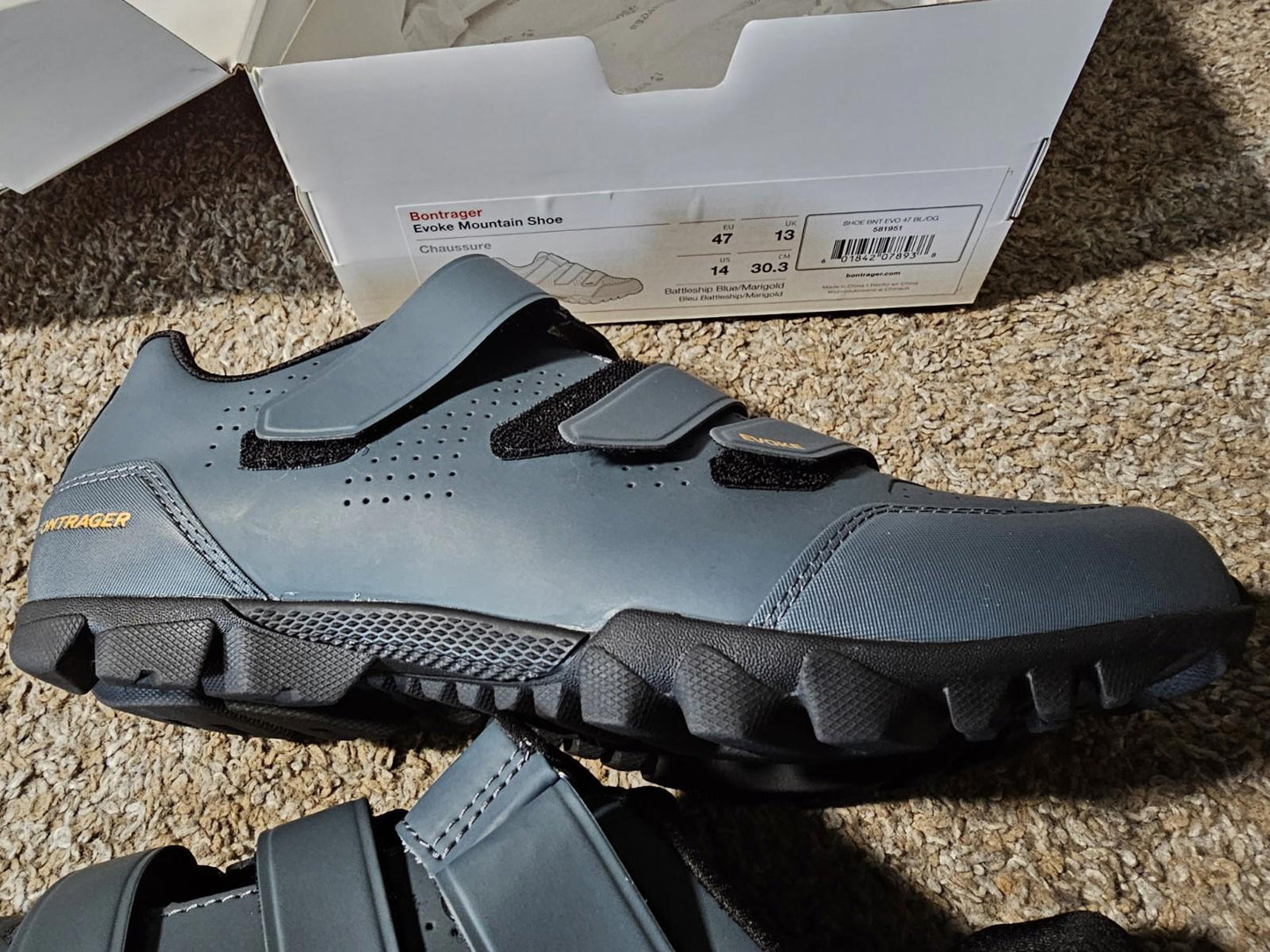 Bontrager Evoke Mountain Bike Shoe US14 EU47 Blue TREK