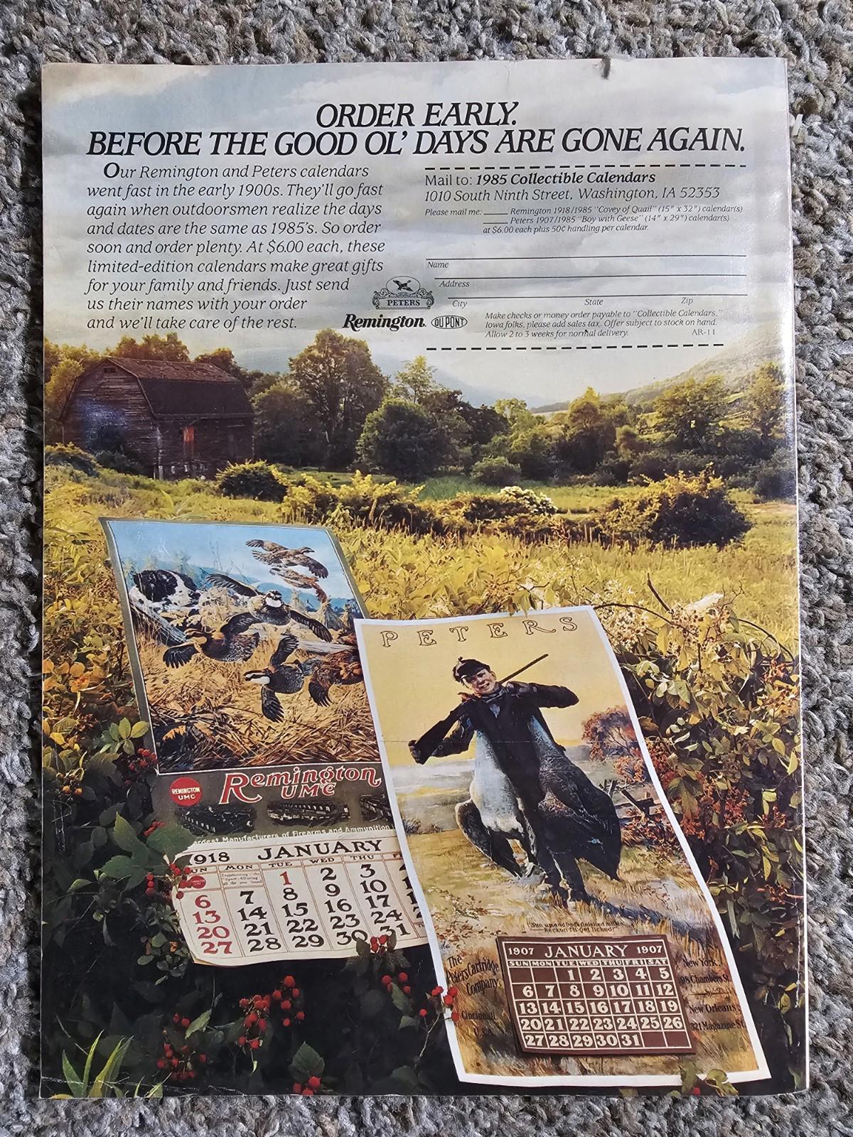 American Rifleman NRA Magazine November 1984 Paperback