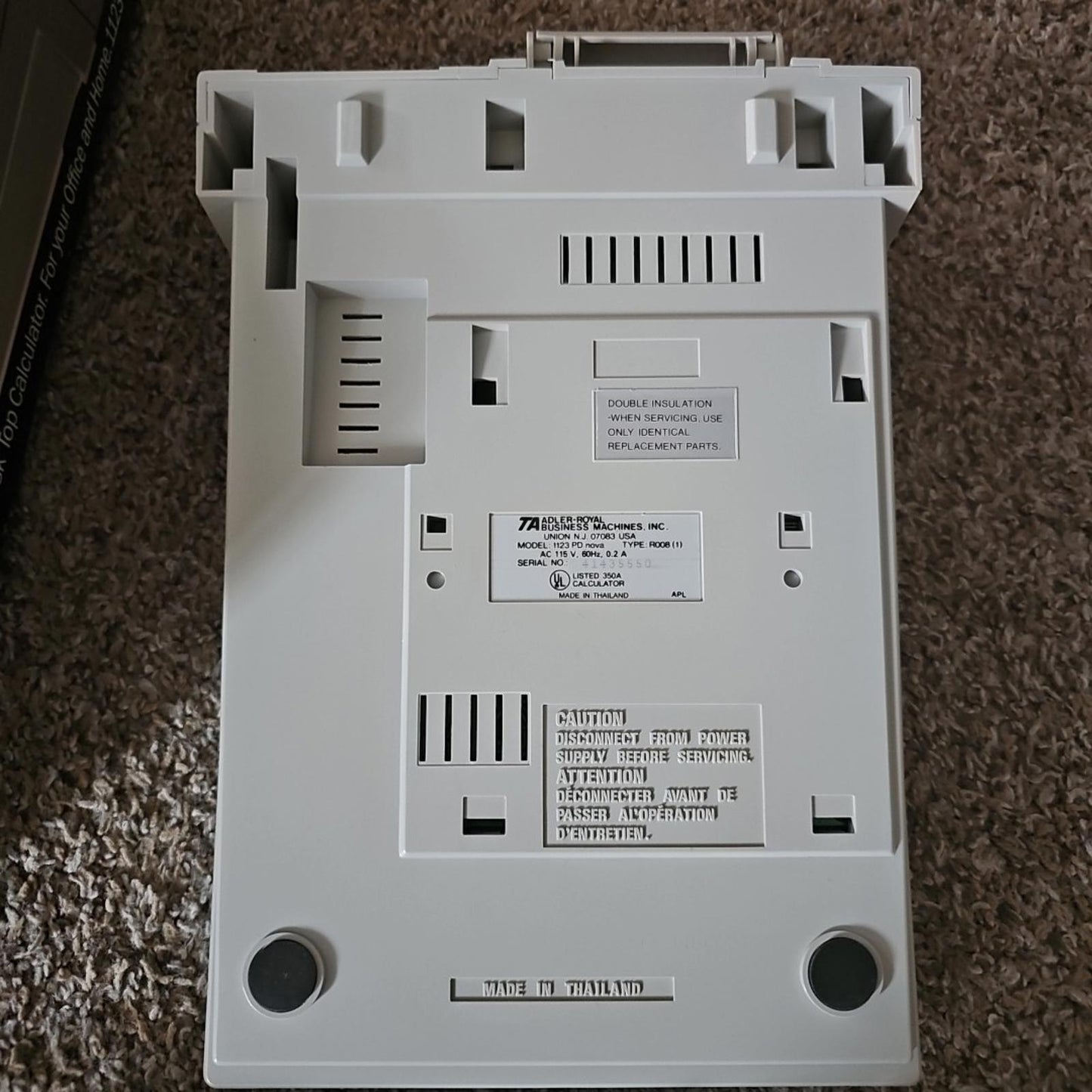 TA Adler-Royal 1123PD Nova 12 Digit Printing Calculator with Box