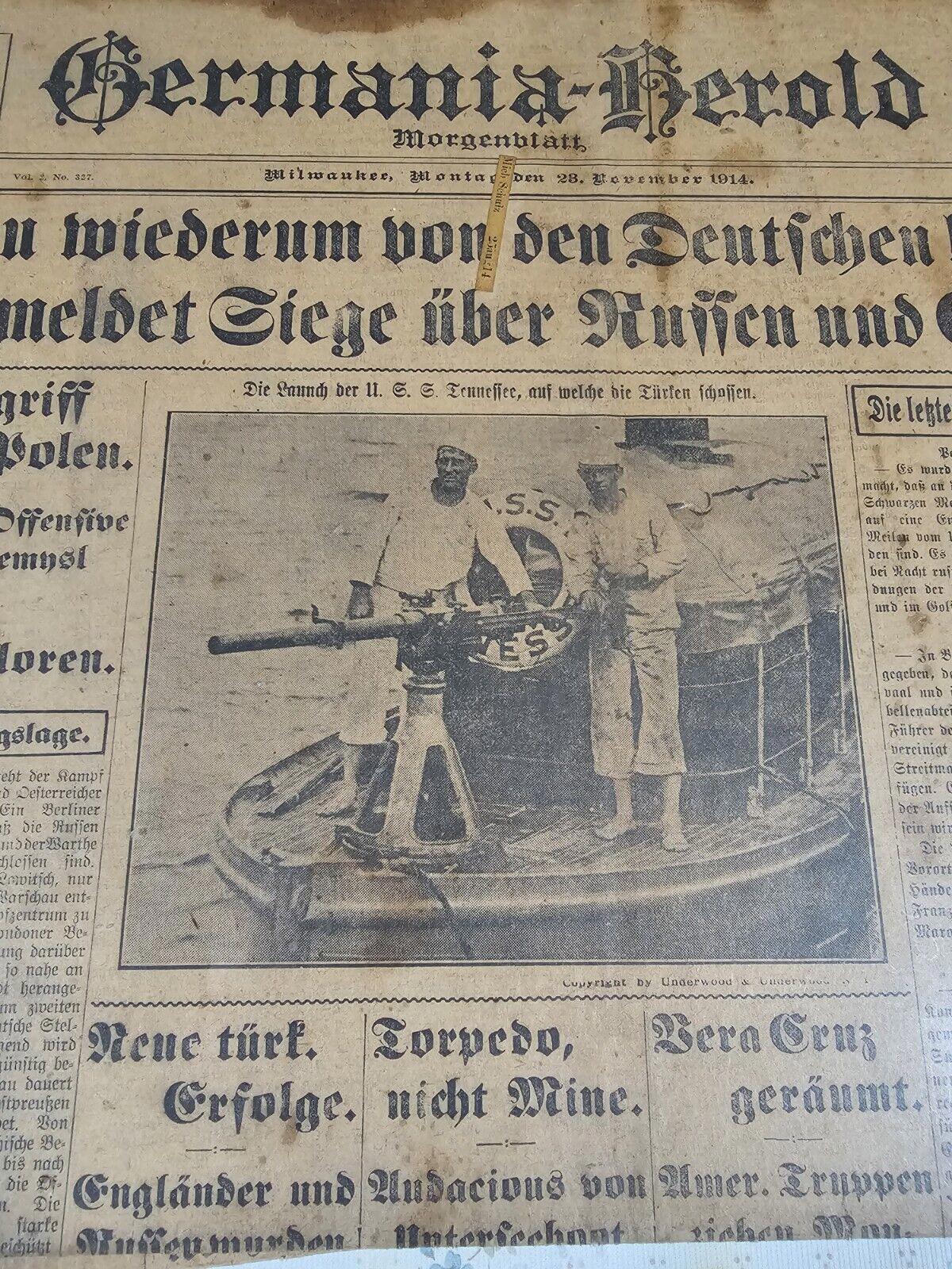 November 23 1914 german newspaper Germania-Herold Morgenblatt