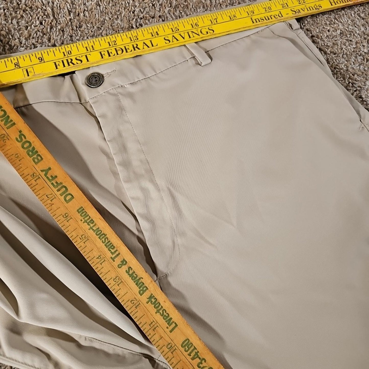 LEE Cooltex Sport Sz 42 Khaki Golf Shorts