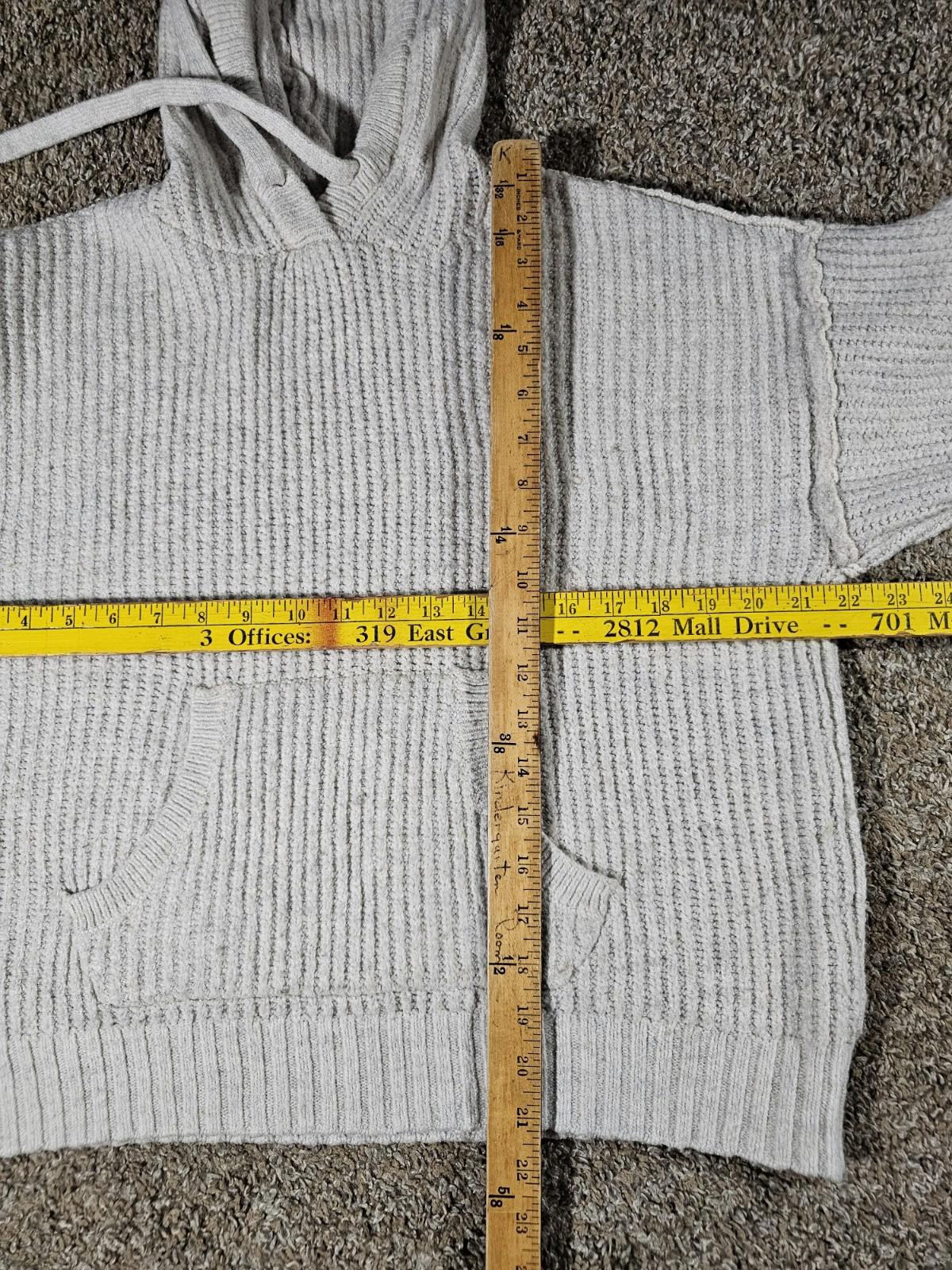 American Eagle Hoodie Thick Knit Beige Cream XS Super Soft