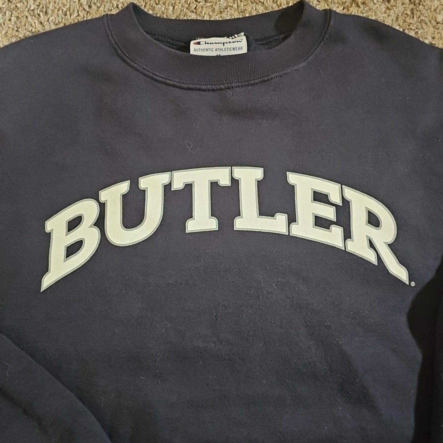 Butler University Champion Athleticwear Blue Sweatshirt Sz M