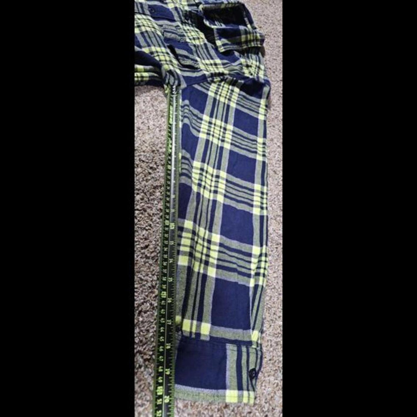 American Eagle 2XL Classic Fit LS Shirt Green Blue flannel