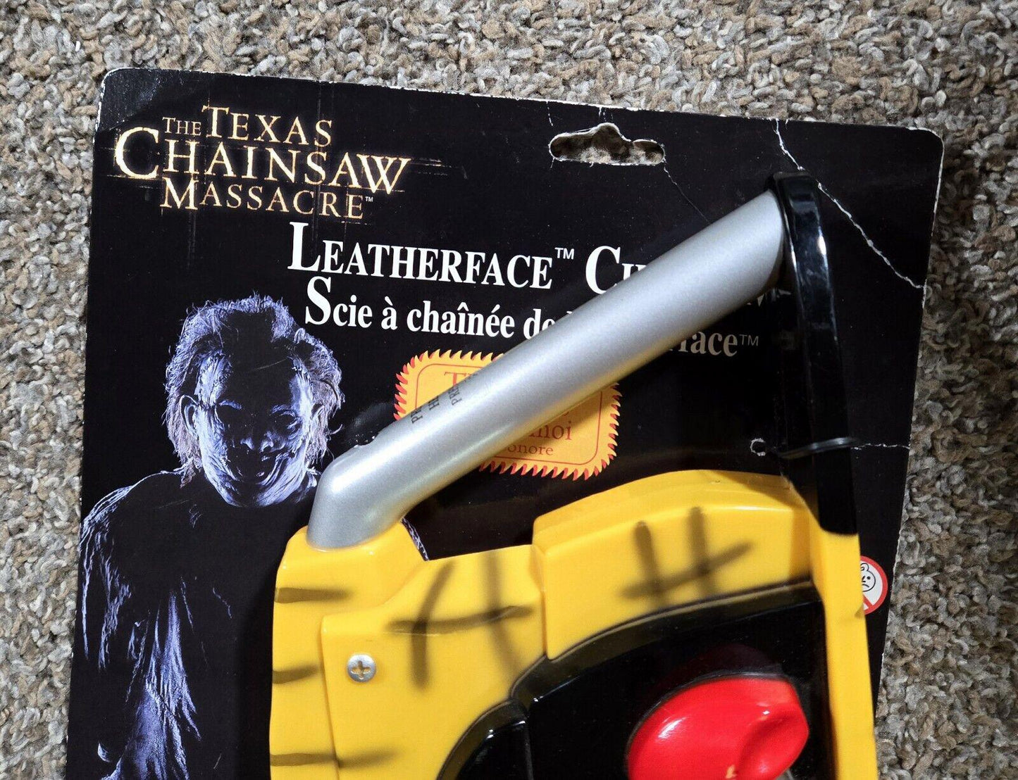 *sound*READ! Texas Chainsaw Massacre Leatherface Chainsaw Rubie's costume